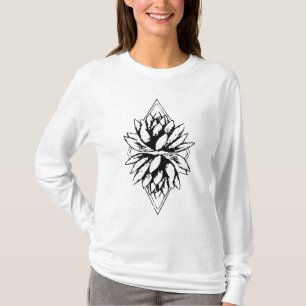 Lotusblommablommalångärmad T-shirt