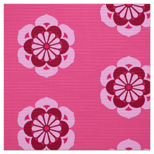 LotusblommablommaMandala, Fuchsia rosor och Tyg