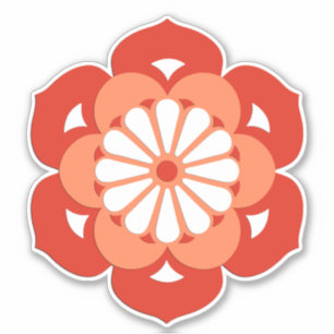LotusblommablommaMandala, pastell och Klistermärken