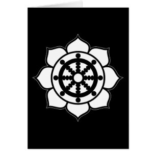 Lotusblommablomman Dharma rullar Hälsningskort