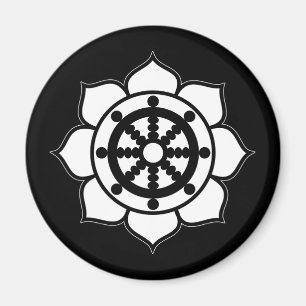 Lotusblommablomman Dharma rullar Magnet