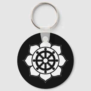 Lotusblommablomman Dharma rullar Nyckelring