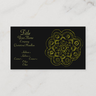 Lotusblommablommar (Henna) (guld) Visitkort