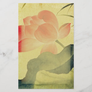 Lotusblommablommarbrevpapper Brevpapper