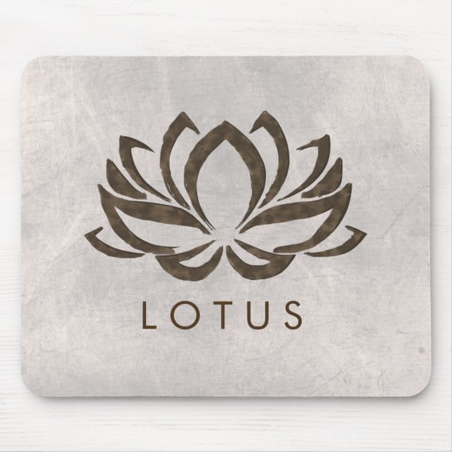 Lotusblommablommavattenfärg som läker Holistic Musmatta (Framsidan)