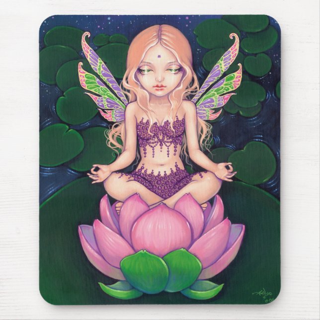 "Lotusblommafe" Mousepad Musmatta (Framsidan)
