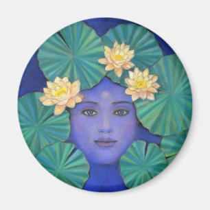 Lotusblommagudinna Magnet