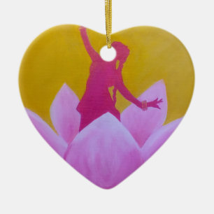 LotusblommaKathak dansare Julgransprydnad Keramik