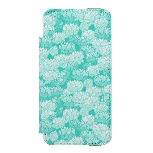 Lotusblommamönster 2 incipio iPhone wallet skal (Folio Framsidan)