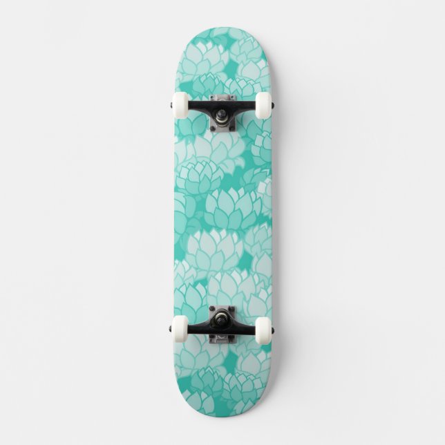 Lotusblommamönster 2 skateboard bräda 20 cm (Framsida)