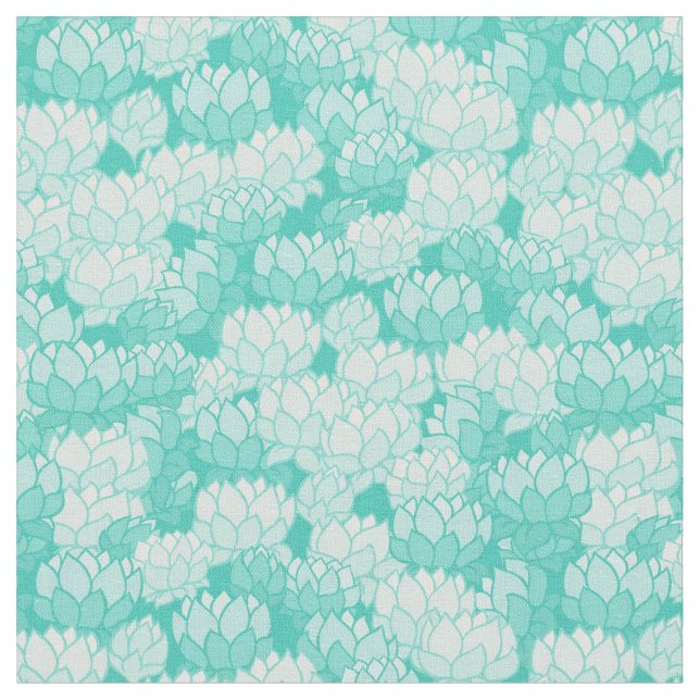 Lotusblommamönster 2 tyg (Närbild)