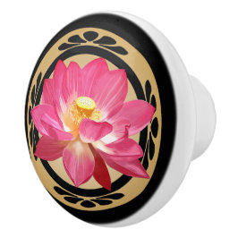 Lotusblommar blommar keramisk knopp knopp