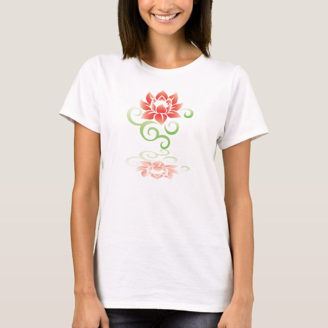 Lotusblommareflexion Tee (Framsida)