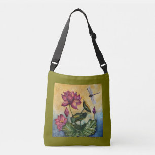 Lotusblommasländavattenfärgen Crossbody hänger Axelväska