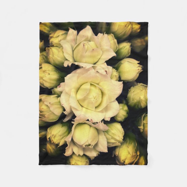 Lotusdröm- Elegant blomdesign Fleecefilt (Framsidan)