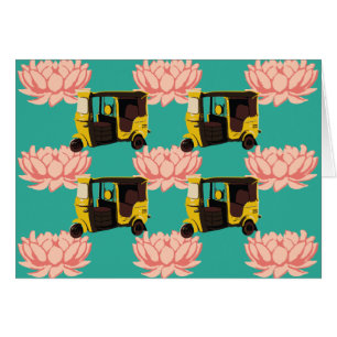 Lotuses och Rickshaws Hälsningskort