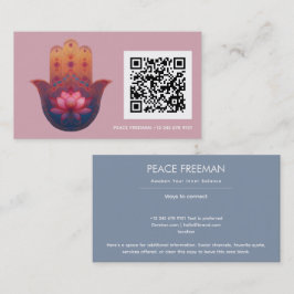 Lotusförbannelse | Hamsa Hand Visitkort