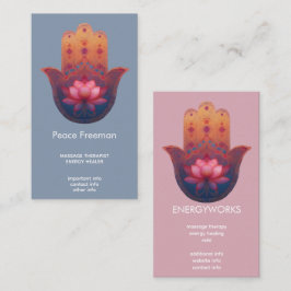 Lotusförbannelse | Hamsa Hand Visitkort