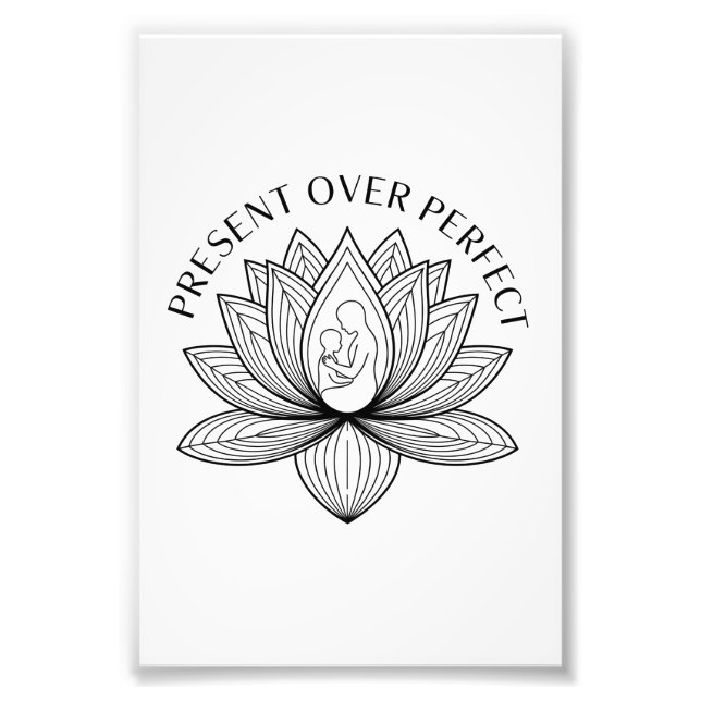 Lotusmoder barnpresentmantra konst fototryck (Framsidan)