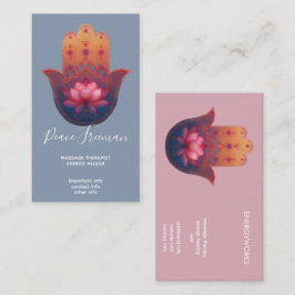 Lotussegning | Hamsa Hand Visitkort