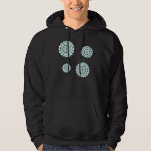 Lotusvävd herrmörk tröja sweatshirt med luva
