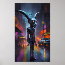 Lou Cipher, privat cyborg Djävulen på Fodral Poster