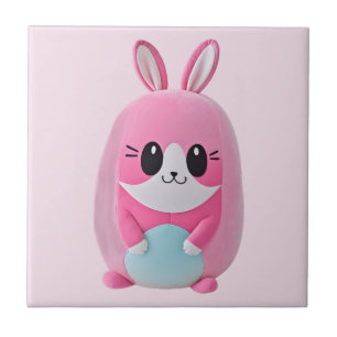 "Lou Lou". En fegt rosa varelse Kakelplatta