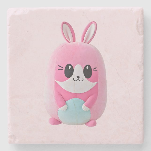 "Lou Lou". En fegt rosa varelse Stenunderlägg (Framsidan)