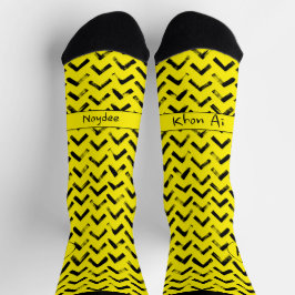 Loud Chevron Black and Yellow Name Initials