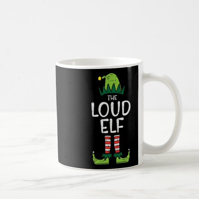 Loud Elf Julafton matchande jul för barn i familje Kaffemugg (Höger)