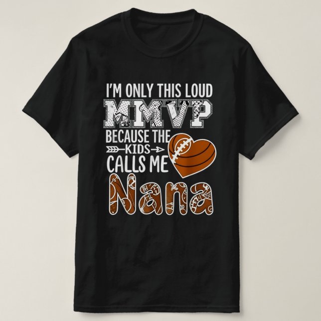 Loud football nana design - football grandma shirt t (Design framsida)