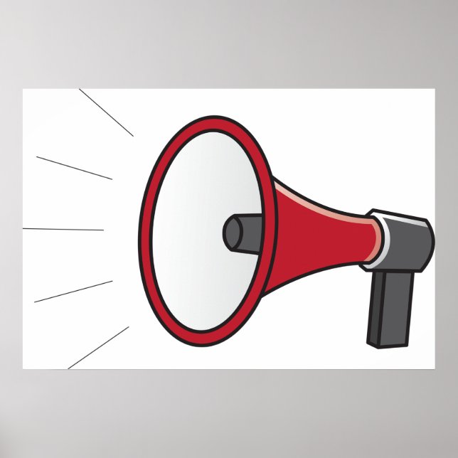 Loud Megaphone Poster (Framsidan)