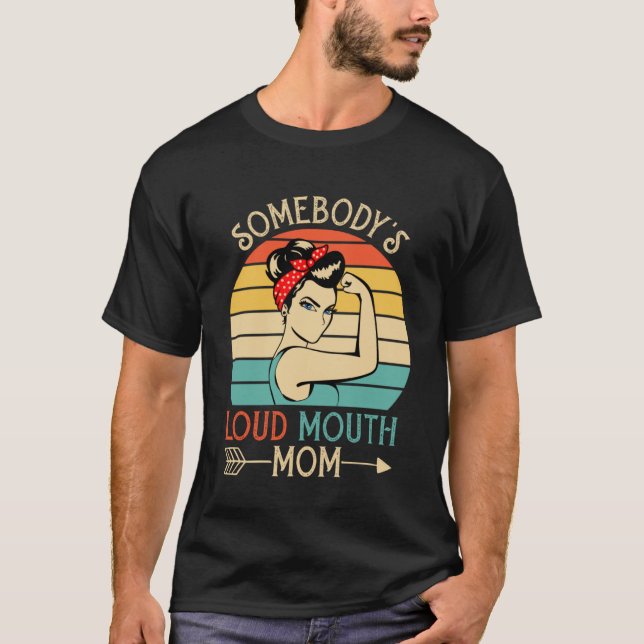 Loud Mouth Baseball Mamma Mamma Mor s D T Shirt (Framsida)