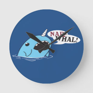 Loud Narwhal Rund Klocka