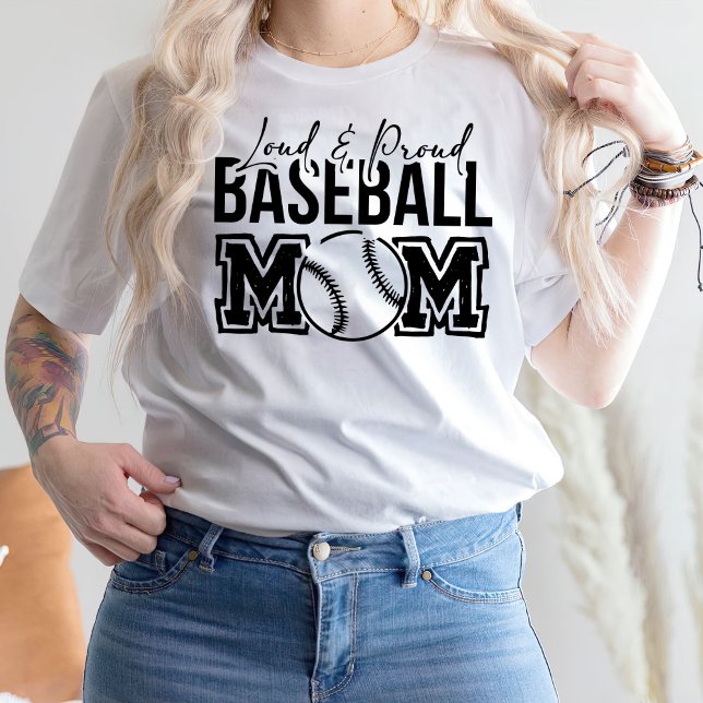 Loud och Baseball Mamma Shirt, Baseball T Shirt (Skapare uppladdad)