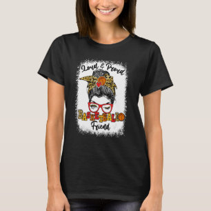 Loud och Proud Basketball Friend Messy Bun Bleache T Shirt