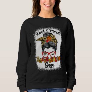 Loud och Proud Basketball Gaga Messy Bun Bleached T Shirt