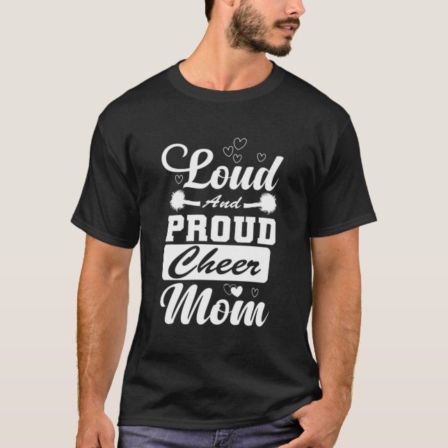 Loud och Proud Cheer Mamma - Lustigt Sarkastic Che T Shirt (Framsida)