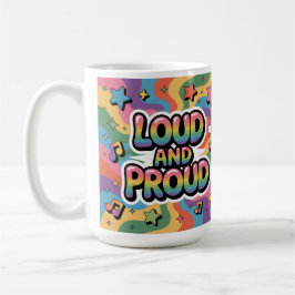 Loud och Proud - Färgfull Psychedelic LGBTQ+ Ally Kaffemugg