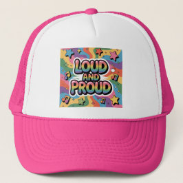 Loud och Proud - Färgfull Psychedelic LGBTQ+ Ally Keps