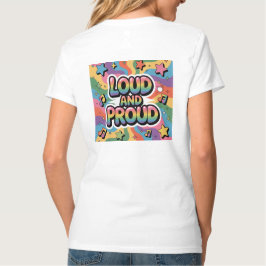 Loud och Proud - Färgfull Psychedelic LGBTQ+ Ally T Shirt