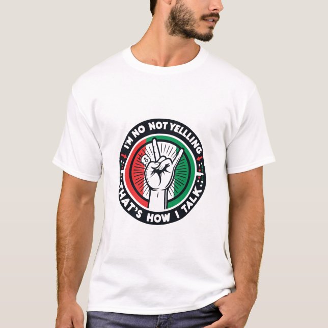 Loud och Proud Italiana - Lårverksdesign T Shirt (Framsida)