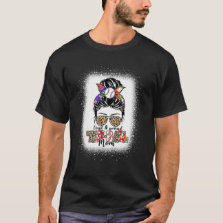 Loud och Proud Tee-Boll Mamma Leopard Messy Bun Mo T Shirt