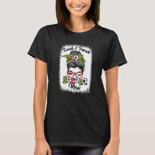 Loud och stolt fotboll Maw Messy Bun Bleached T Shirt