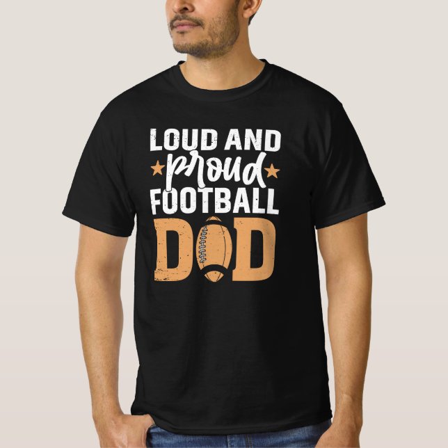 Loud och stolt fotboll Pappa T Shirt (Framsida)