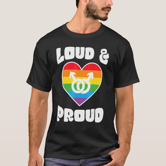 Loud& Proud Lgbt Apparrestl T Shirt (Framsida)