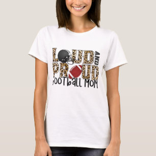 Loud Proud Mammor Football Leopard Skriv ut Cheeta T Shirt