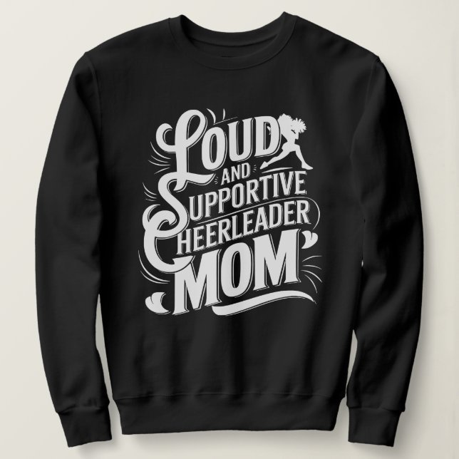Loud & Supportive Cheer Mamma Baseball, fotboll T Shirt (Design framsida)