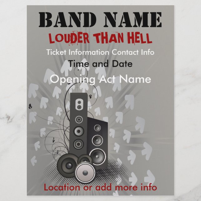Louder Than Fan Music Flyer (Framsidan)