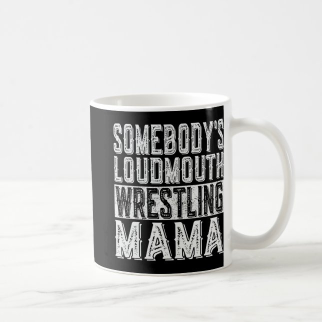 Loudmouth Wrestling Mamma Mamma Funny Mors dag Kaffemugg (Höger)